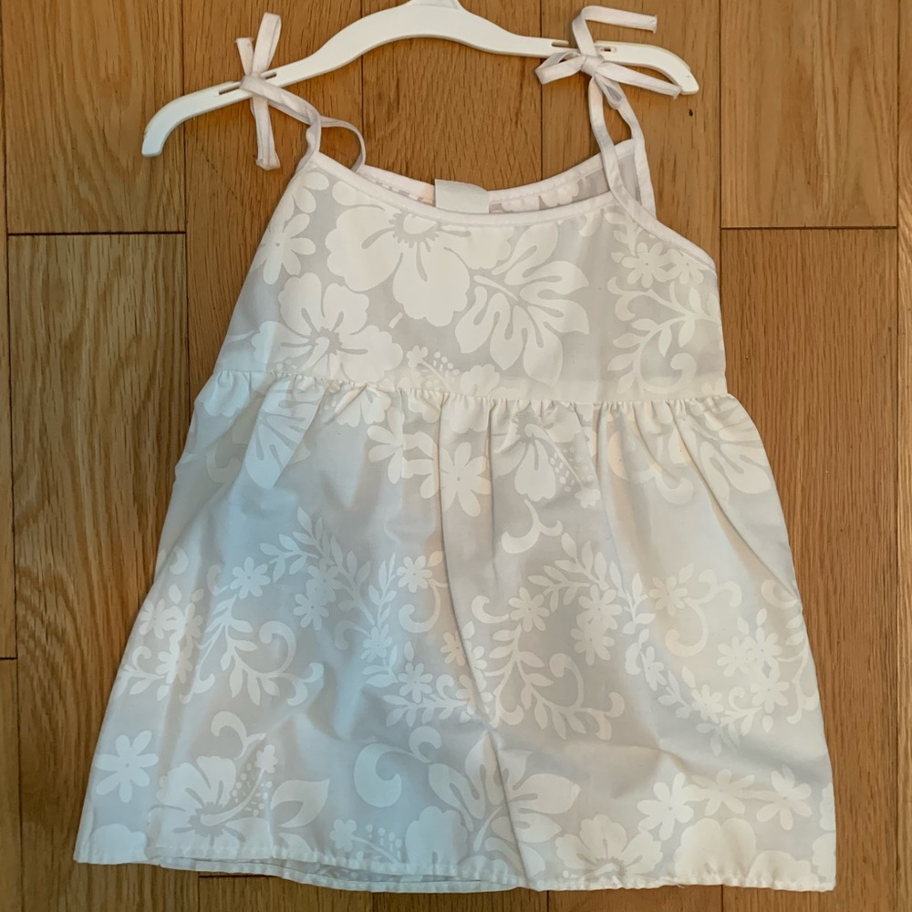 White Hawaiian Baby/Toddler Dress sz 18 months
